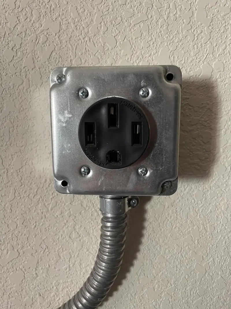 NEMA 14-50 outlet installed for Electrical Panel Upgrade in Sterling
